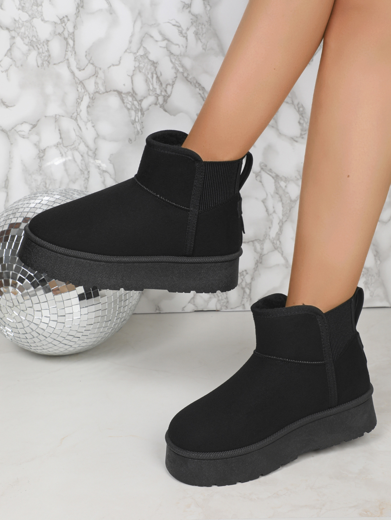 Warm Women's Snow Boots With Fleece Lining And Thick Sole_voghion.com