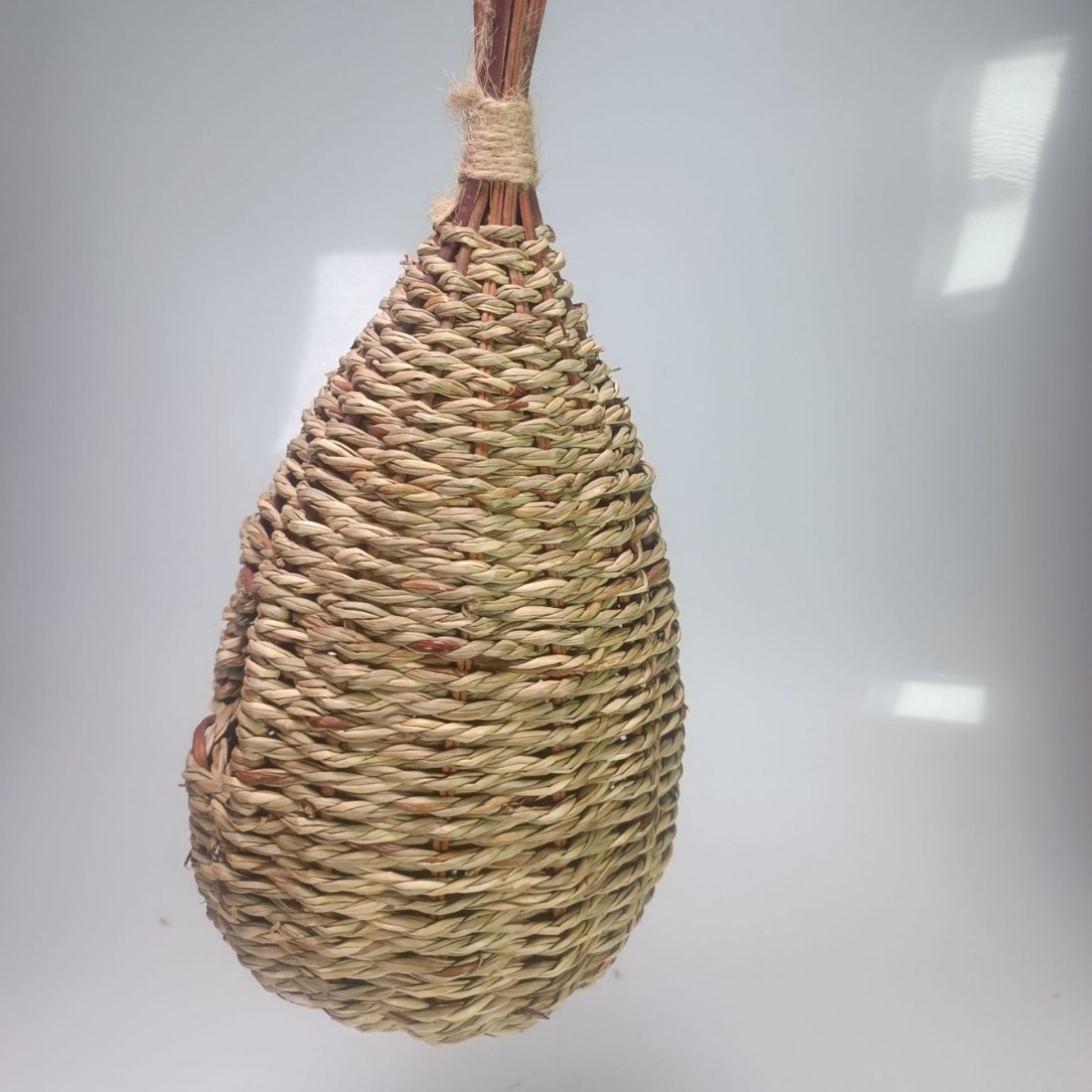 Venta al por mayor de fábrica, tapete creativo hecho a mano con forma de corazón de mango, cuerda de paja trenzada, calabaza, nido de pájaro, decoración de jardín, patio de flores