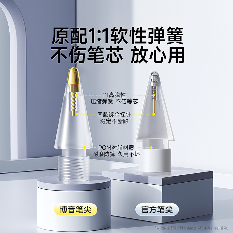 Apple Applepencil1,2pro ニードルチューブダンピングミュート交換用滑り止めセット耐摩耗性ペン先に適しています。|undefined