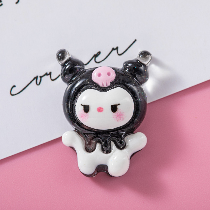 Nuevo hielo transparente sanrio resina de dibujos animados accesorios coolomi muñeca DIY crema goma teléfono caso cuerda pelo material