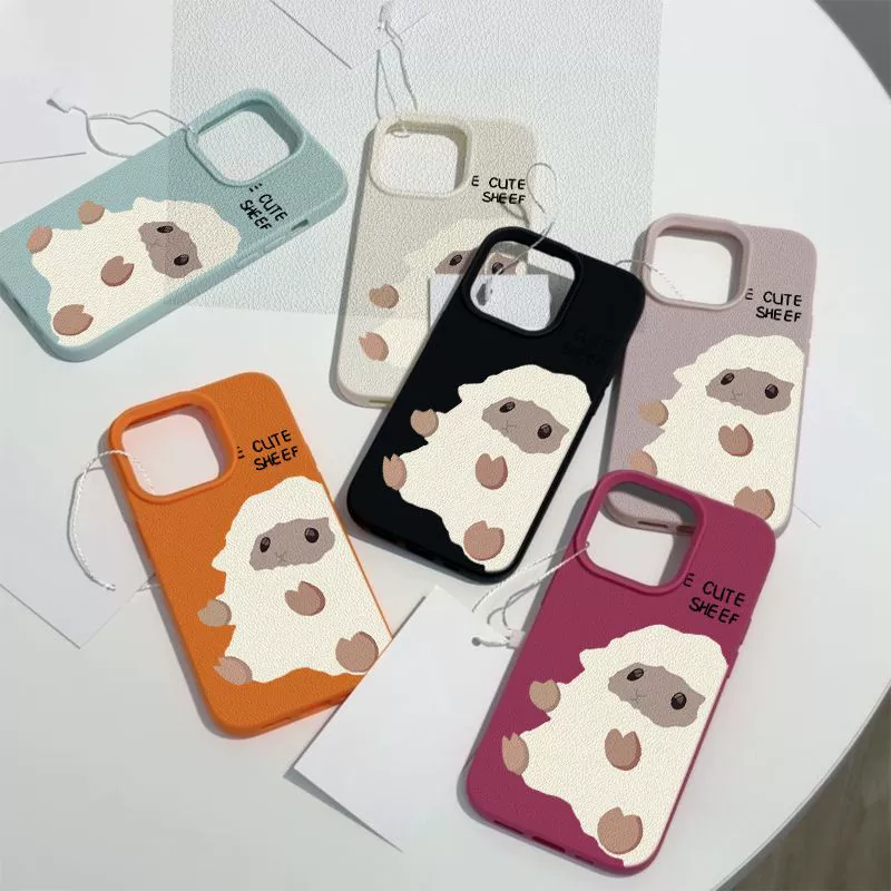 Чехол для телефона (Apple iPhone 15) с рисунком «личи», милый овечка, совместим с iPhone 11–16