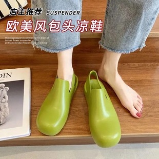2023 Internet-famous Axi Ge Women's Shoes Mona Summer Wear New Soft Bottom Fashion Nurse Slip-on Sandals