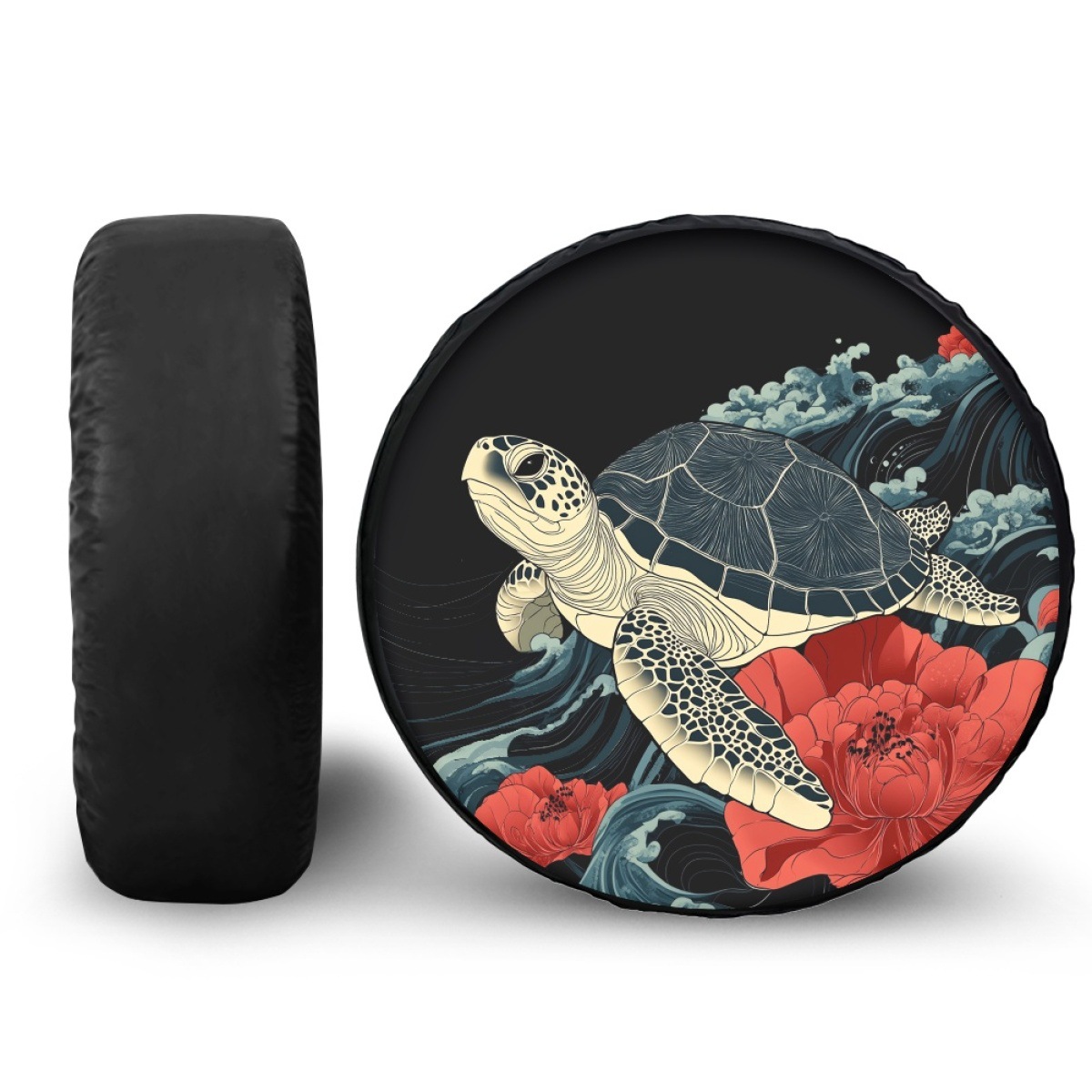 Laitu Keding Polynesian printed pattern car universal dustproof spare tire cover car decoration auto parts