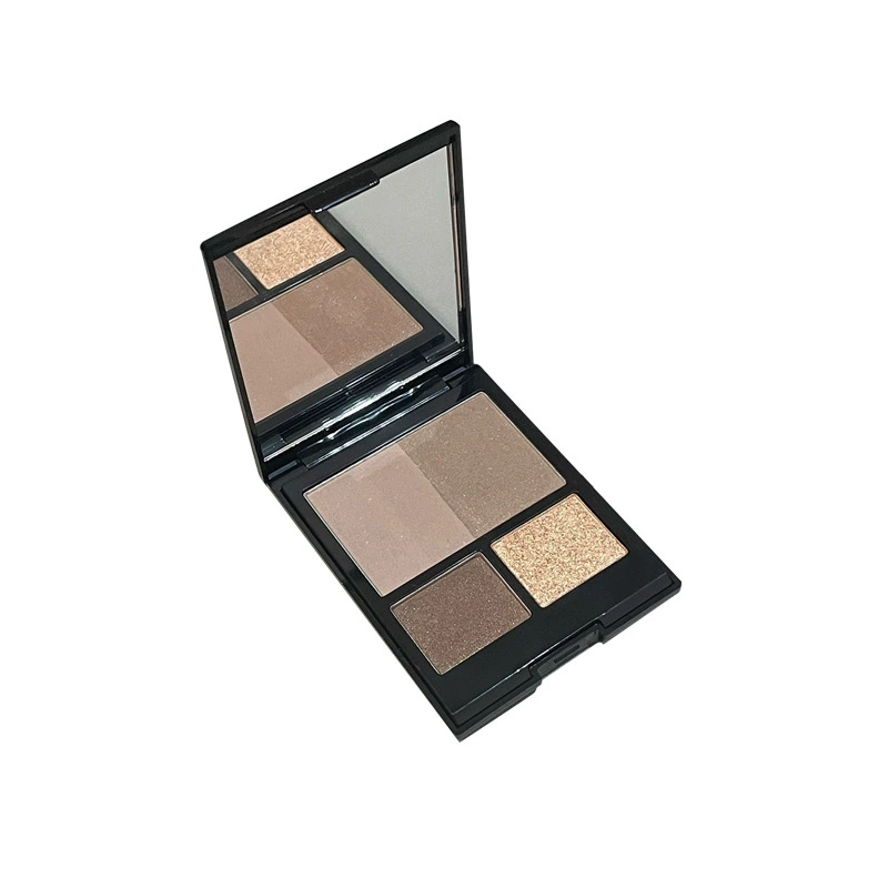 4-цветная палетка теней KATE GY-1, Cold Brew Flax Beige, матовые и шиммерные 9.5 г