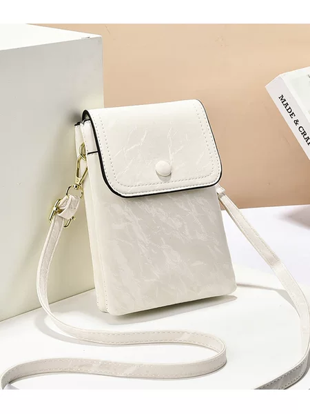 Summer versatile mobile phone bag for women, vertical style with two layers of zippers, vintage and fresh small bag, new cross-border shoulder and crossbody bag