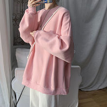 卫衣女潮ins韩版宽松BF慵懒风圆领上衣2023新款春秋ulzzang外套