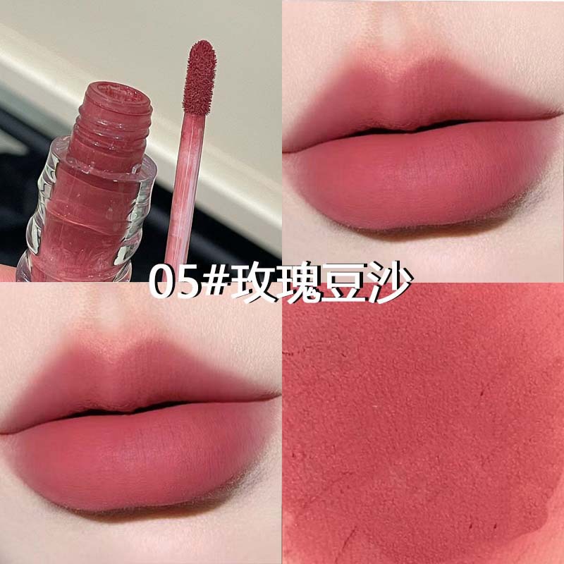 Kakashow terciopelo brumoso esmalte de labios brumoso suave natural terciopelo mate muestra color blanco lápiz labial brillo de labios transfronterizo femenino