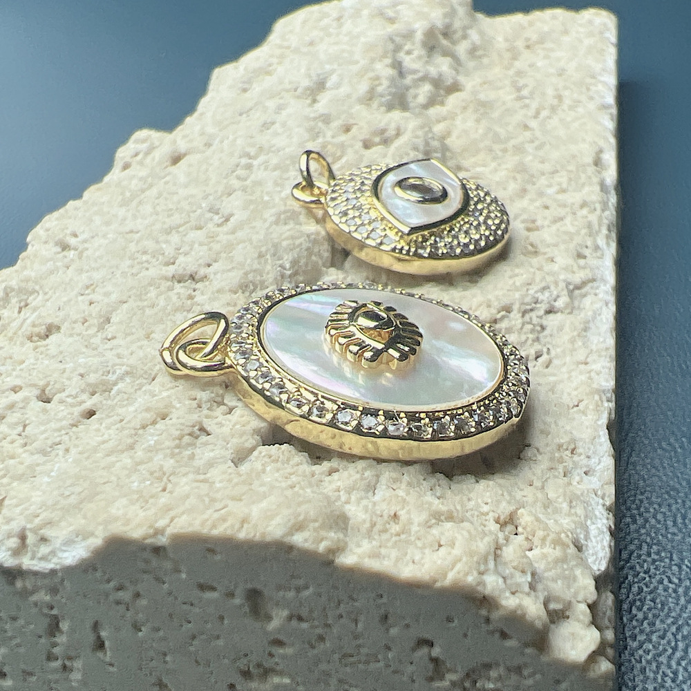 DIY Jewelry Accessories Classification 1 Piece Quantity 1 Piece Shell Copper Zircon Eye