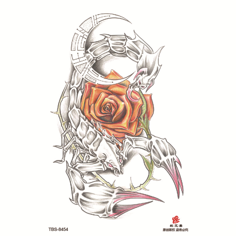 Pegatinas de tatuaje impermeables de brazo completo pequeño, símbolo de tótem, pegatinas de brazo pequeño, conjunto de ensamblaje al por mayor, suministro transfronterizo