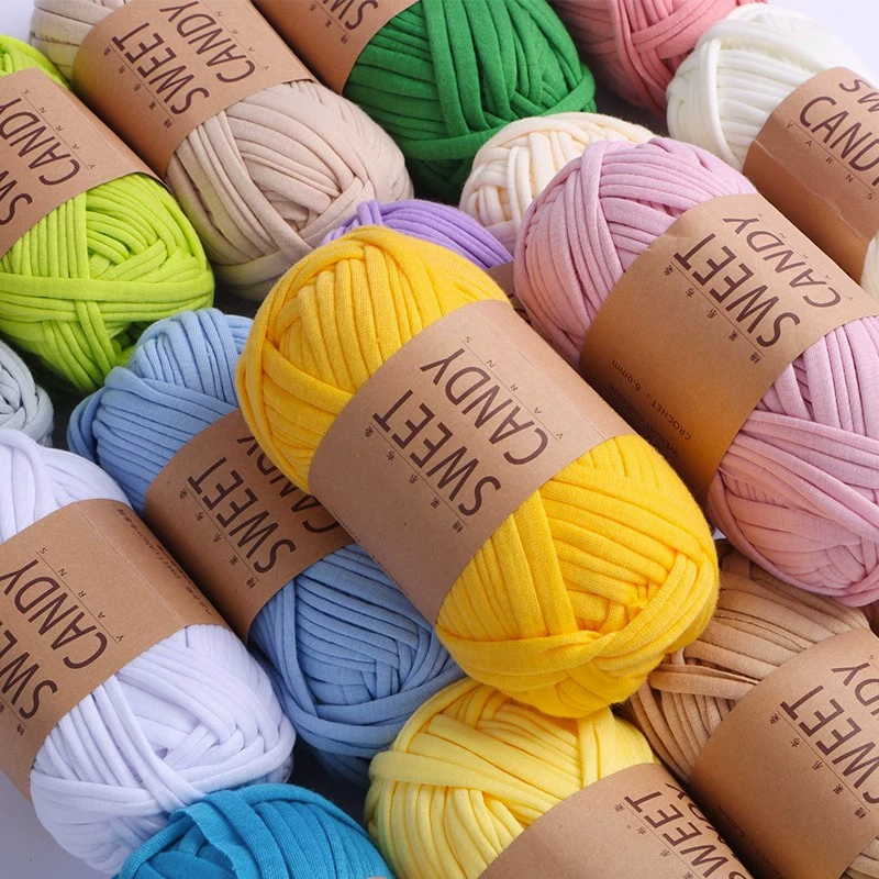 Тканевая нить ручной работы из материала сумка DIY Цвет плоские тапочки корзина для хранения подушка толстый шерстяной шарик