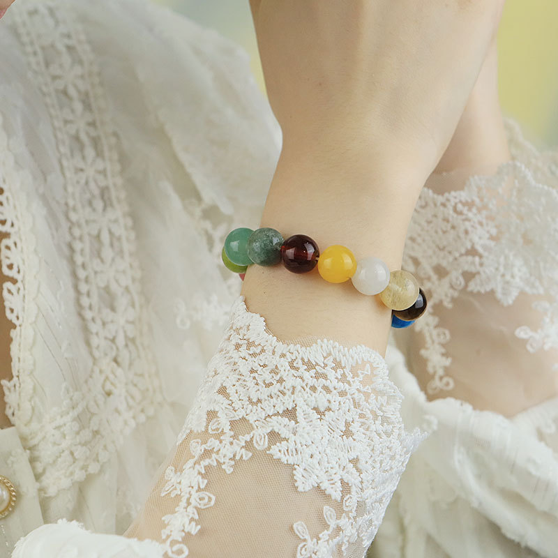 DIY original dopamina correa de piedra natural color macarón de verano pulsera de moda pulsera pulsera regalo de pareja
