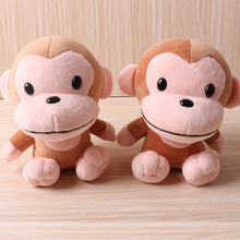 工厂定制卡通大头猴子毛绒玩具钥匙扣汽车挂件儿童玩偶公仔玩具