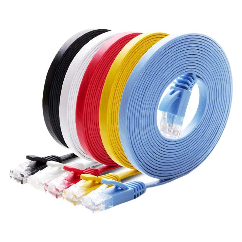 Оптовая продажа шести типов плоского сетевого кабеля CAT6 с бескислородной медной отделкой Гигабитный компьютерный сетевой кабель, перемычка, плоский провод из чистой меди, 8 сердечников