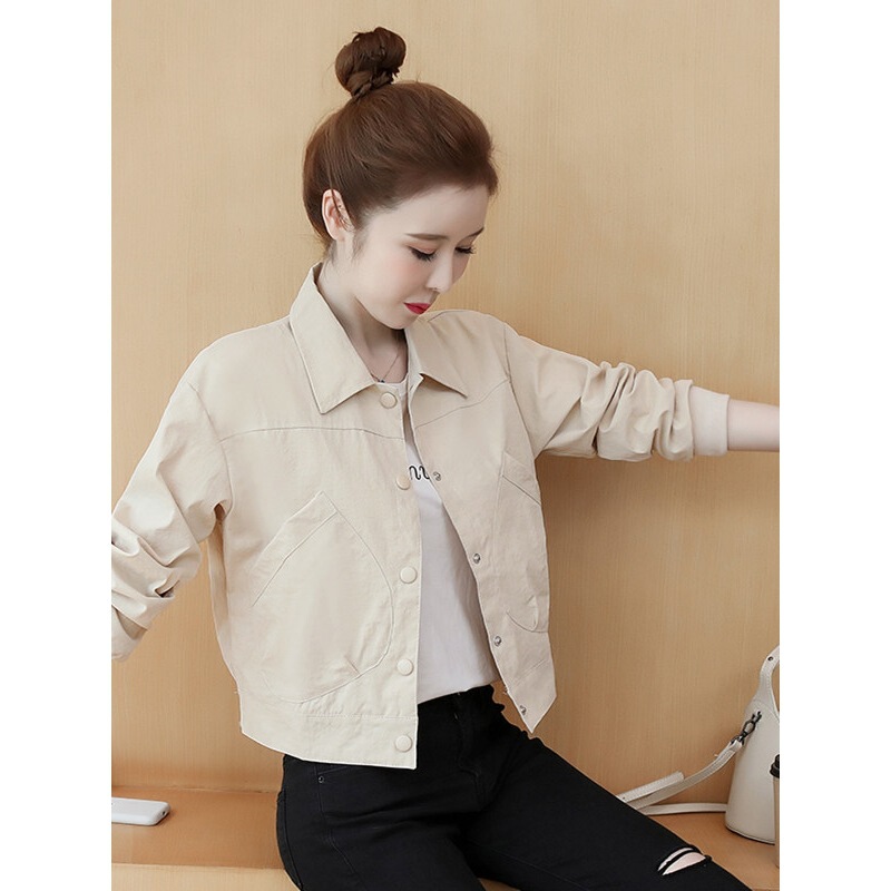 Women's Short Jacket for Petite Figures, Spring and Autumn 2026 New Korean Style Fashion Versatile Bf Baseball Jacket Trendy