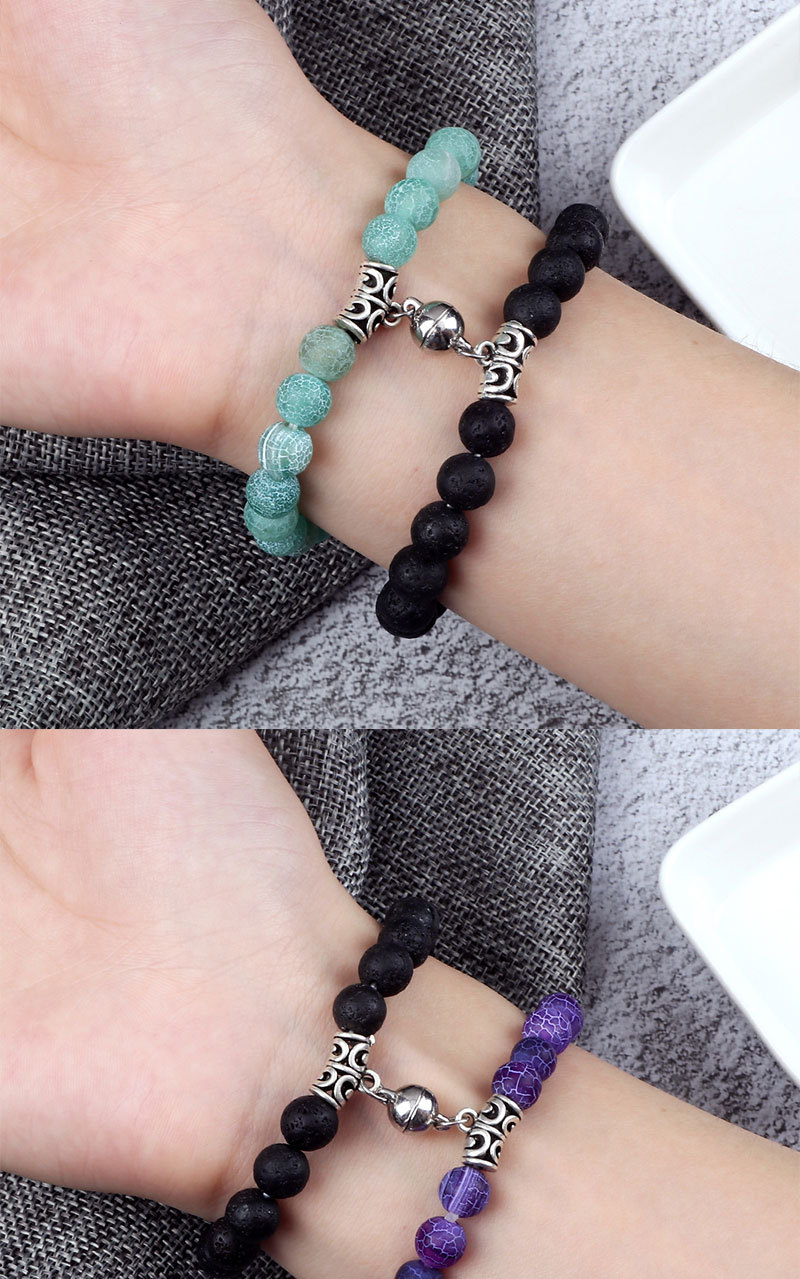 Couple Beaded Bracelets With Magnetic Attraction For Partners_voghion.com