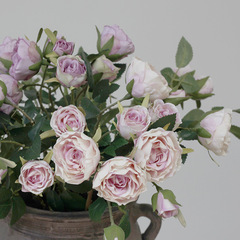 淘寶天貓批發假花玫瑰仿真花家居裝飾婚慶絹花餐桌假花褶皺玫瑰花