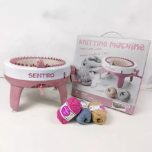 跨境40针星星圆筒织羊毛机毛线编织机DIY手摇羊毛机亲子互动玩具