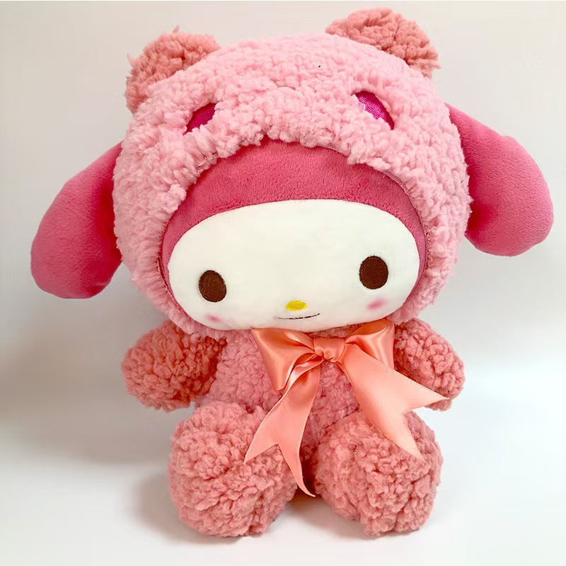 Muñeco de peluche Kuromi y Cinnamoroll de terciopelo corto suave para regalo