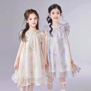 儿童装女童国风连衣裙2026夏季新款女中大童洋气改装旗袍连衣裙