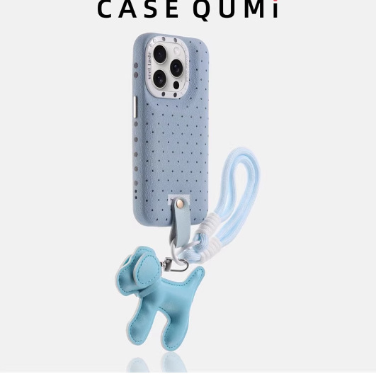 Ins viento color sólido bolsa de tambor lunares para iphone14/15 cordón para cachorros 13 Apple 16ProMax para hombres y mujeres 16