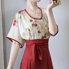轻衫行苎麻天丝短上衣唐半臂褙子日常汉服上衣通勤八破裙春夏日常