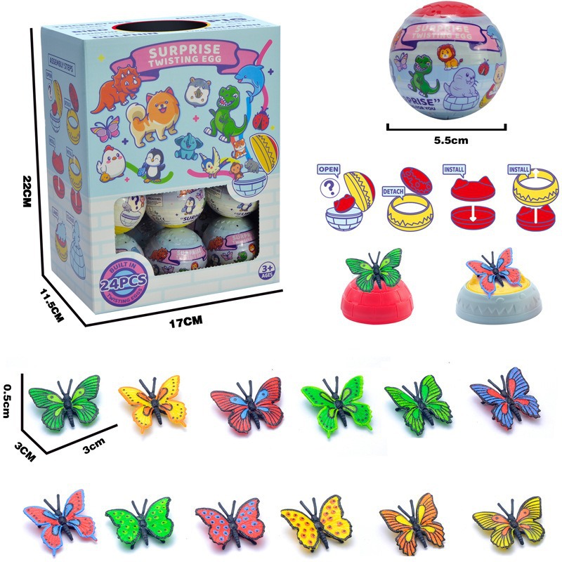 Juguetes transfronterizos de huevos para niños Simulación Animal Mundo Dinosaurios Huevos Dolores Mundo Modelo Ornamento Caja ciega lote