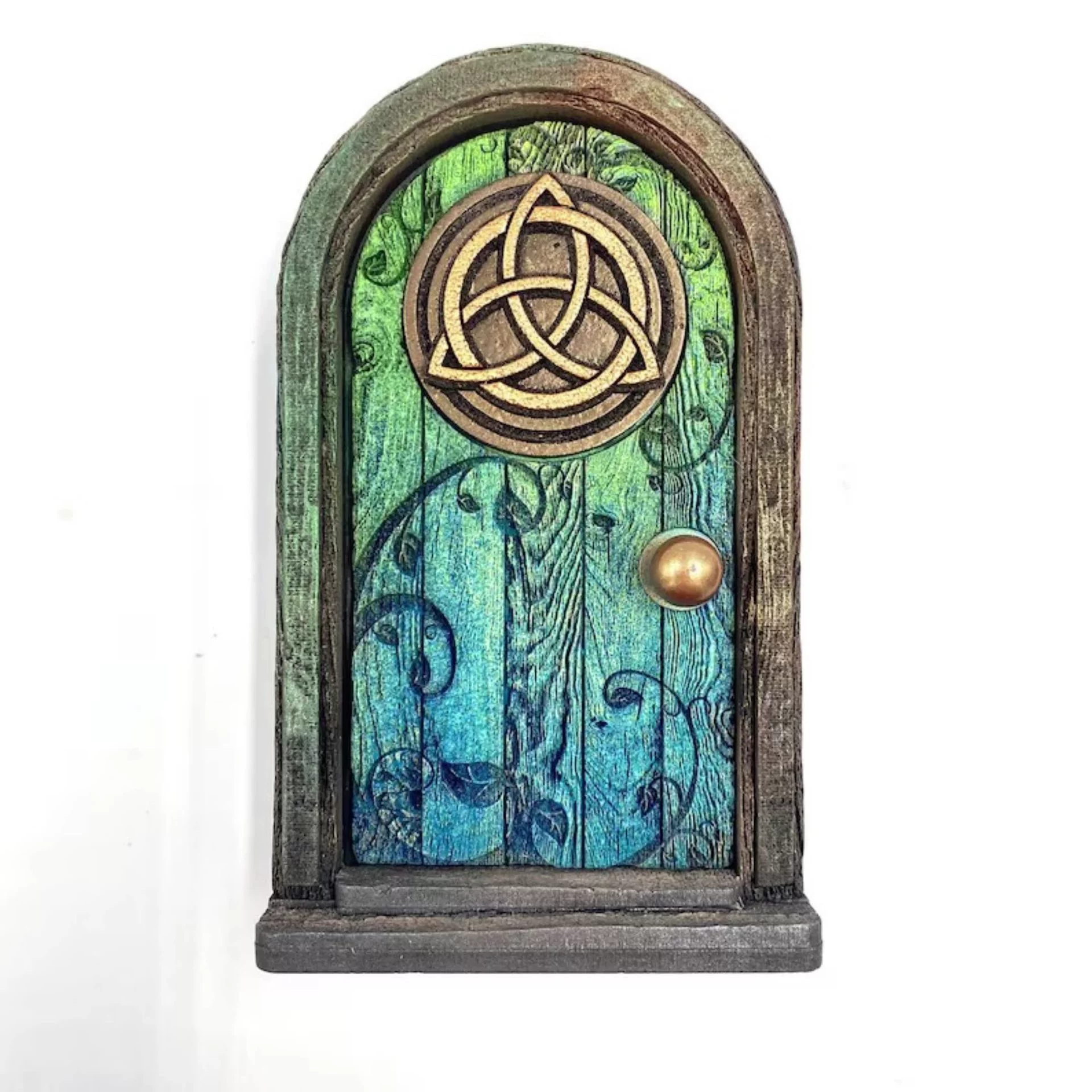 Трансграничный Новый Эльф Дверь Фея Двор Деревянные Деревянные Декоративные Изделия Деревянные Ремесла Украшение Сад Реквизит