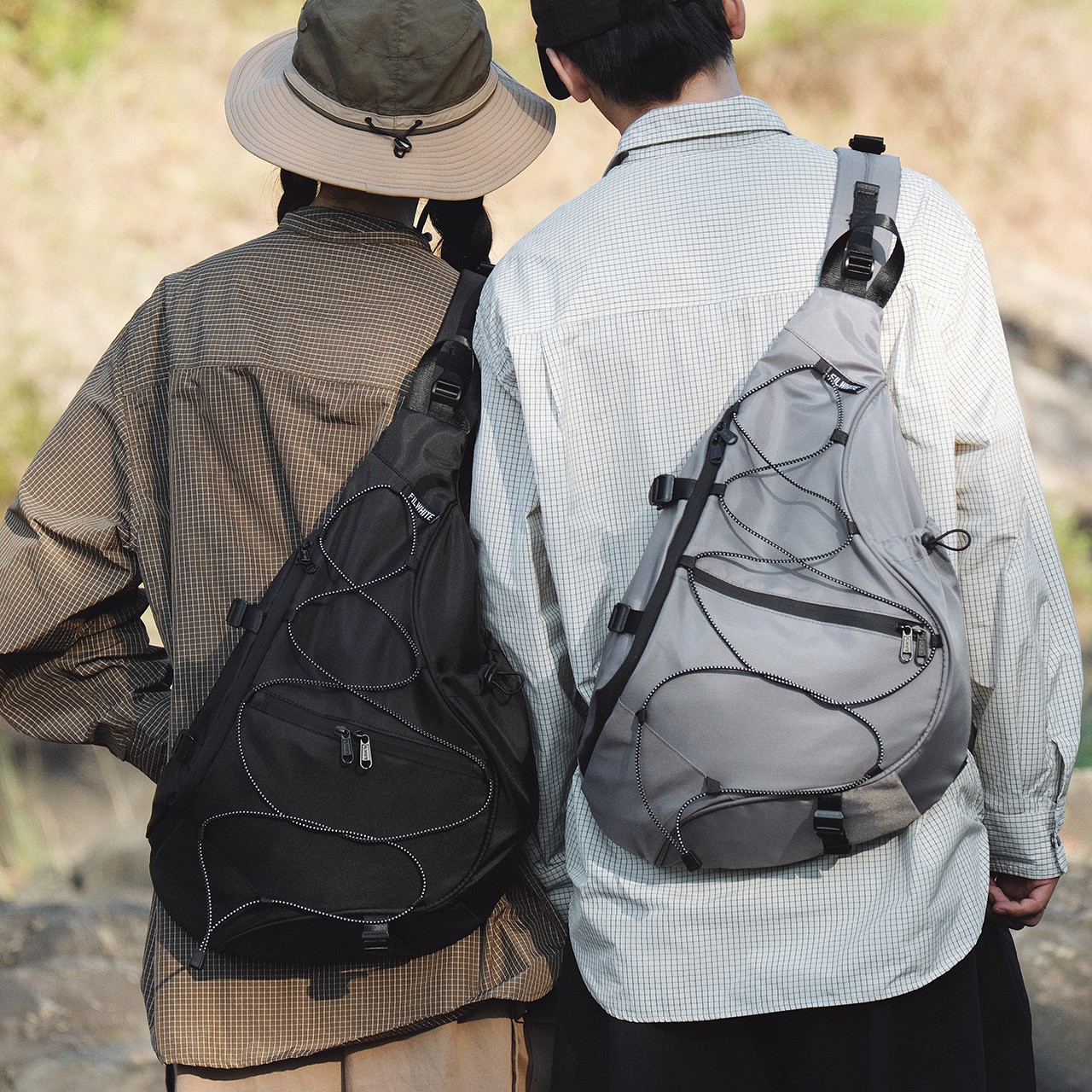 Men's Crossbody Bag Nylon Retro Casual Outdoor Sports Shoulder Bag Men's and Women's Large Capacity Travel Backpack Wholesale