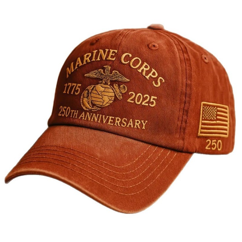 跨境USMC Retro Washed Cap美国海军陆战队复古水洗帽|undefined