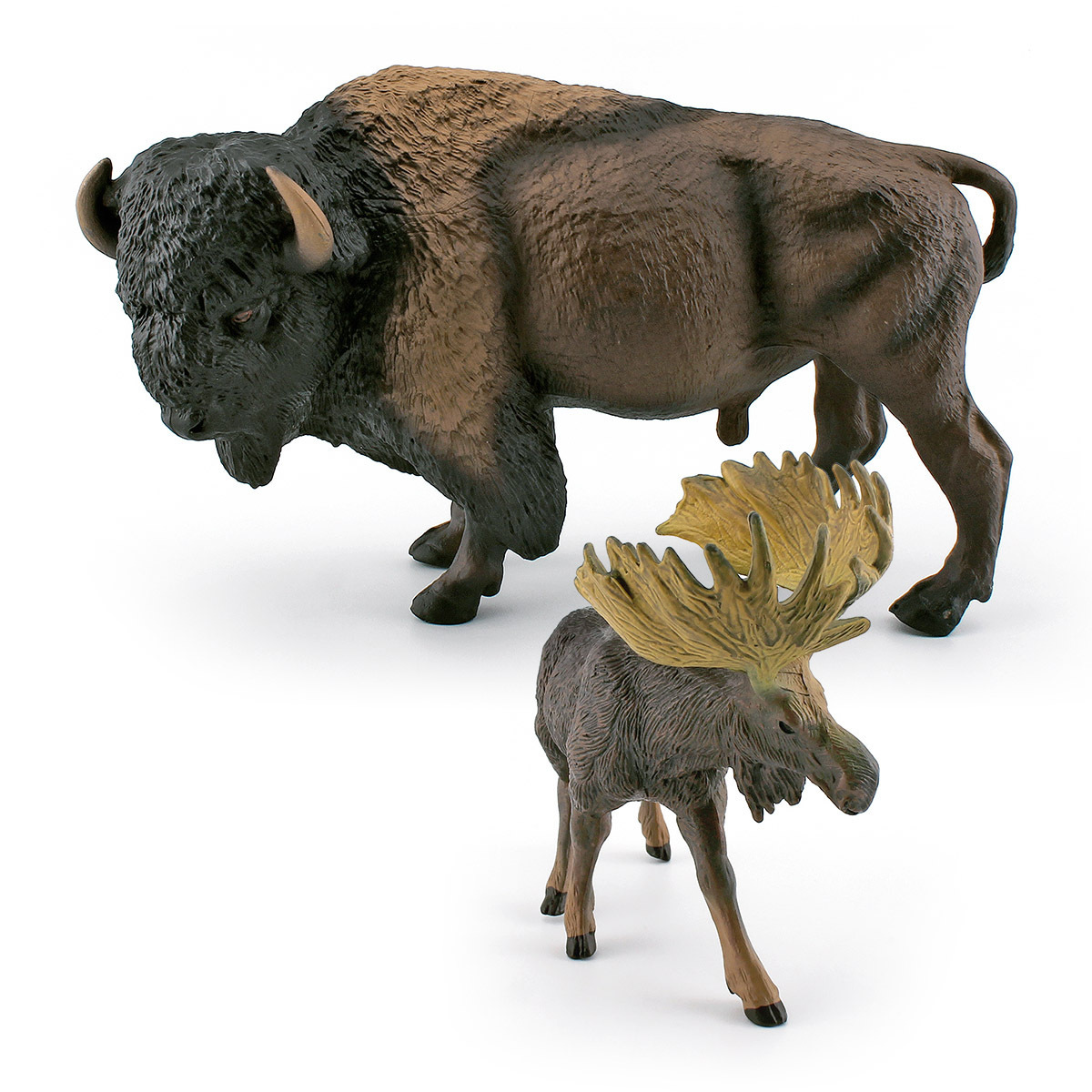 Simulación cognitiva infantil Americana corrida de toros Big Horn ciervos bosque animal modelo decoración hecha a mano decoración de escritorio Amazon