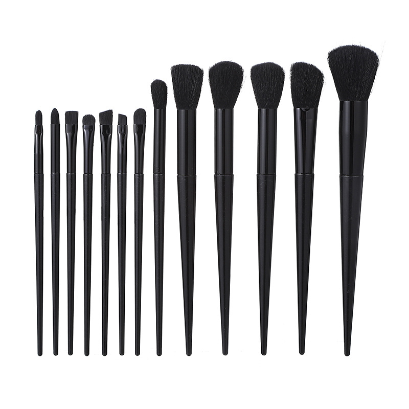 Principiante 13 pinceles de maquillaje traje conjunto completo super suave cepillo ojos estudiante barato almacenamiento portátil