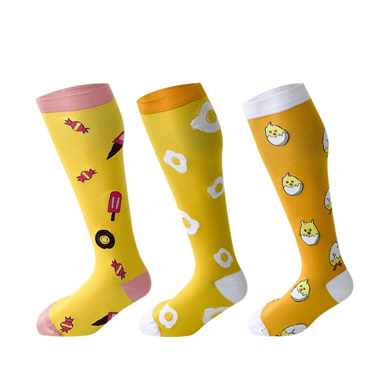 Cross-Border Long Tube Compression Socks Marathon Running Outdoor Sports Socks Sweat-Absorbent Breathable Calf Compression Socks Amazon