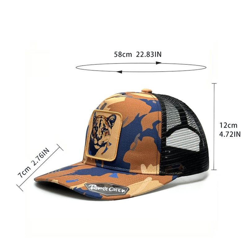 Graffiti Printed Baseball Cap Animal Fan Embroidered Flower Hat Mesh Cap Outdoor Casual Sunnet Hat Male_voghion.com