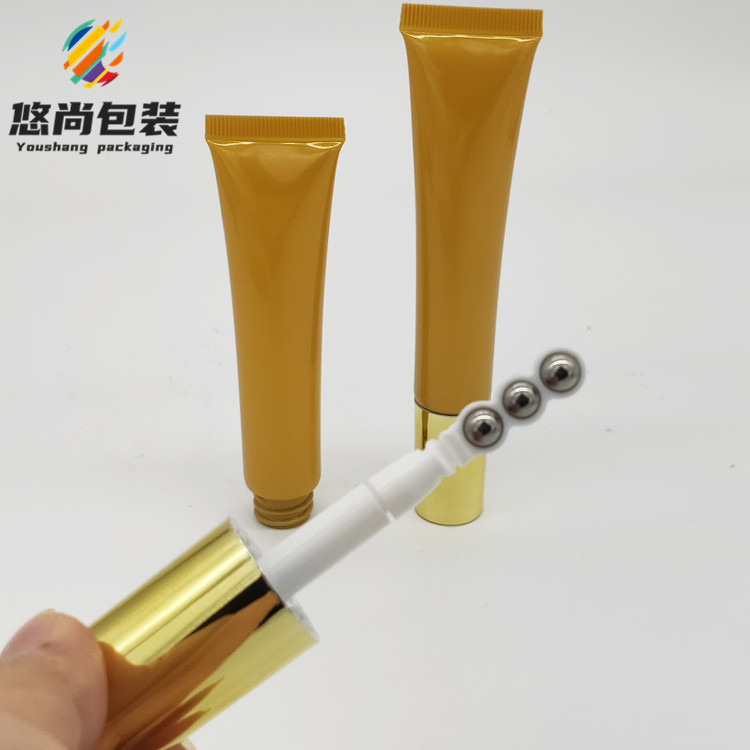 厂家定制20g滚动按摩眼霜精华眼部修护化妆品包材 软管塑料空包装
