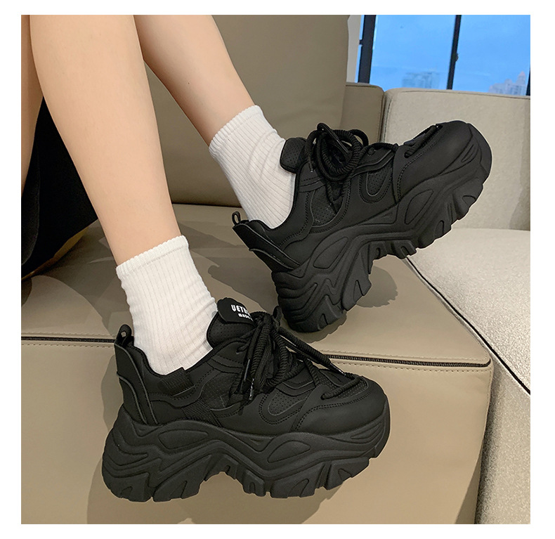 2023 autunno e inverno nuove scarpe da papà in vera pelle da donna Ins moda retrò peluche moda suola spessa scarpe da ginnastica_voghion.com