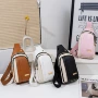 新款pu单肩多口袋小包