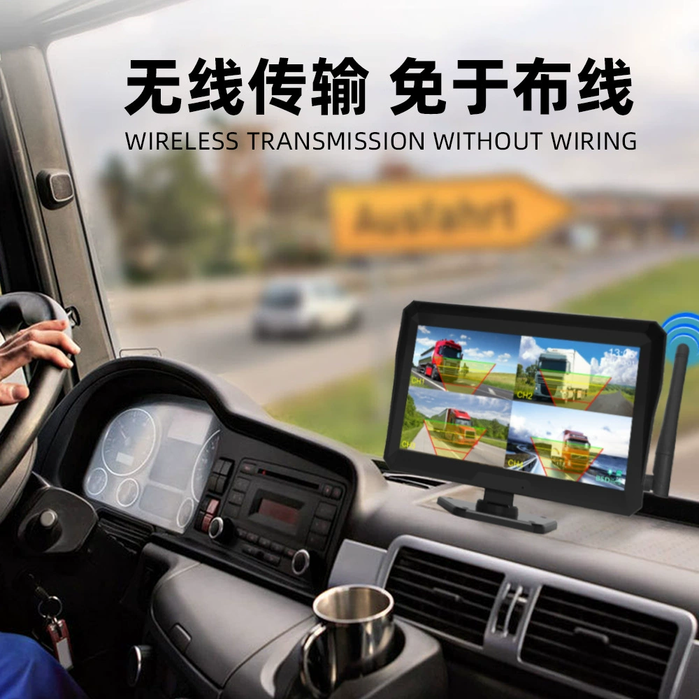 Трансграничный взрыв 10-дюймовый беспроводной грузовик для мониторинга тахографа BSD Предупреждение HD ночного видения