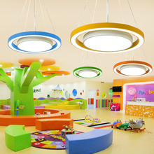 圆环灯吊灯创意圆形天棚灯具舞蹈教室培训班游乐场幼儿园造型灯具