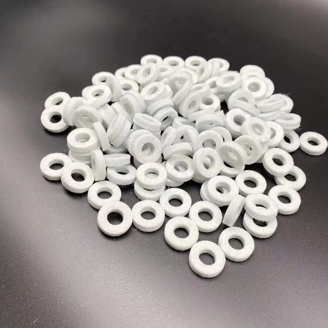 微型电机毛毡垫储油油垫机械设备密封毛毡垫片白色带背胶防尘静音