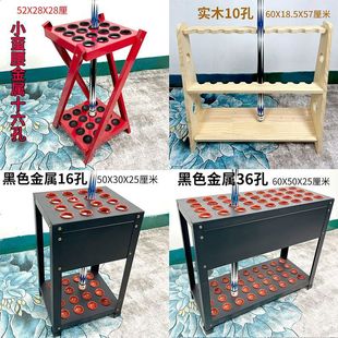 Billiard Cue Rack Metal Wooden Plastic Rod Rack Floor-Standing Rack Billiard Cue Wall-Mounted Storage Fishing Rod Rack