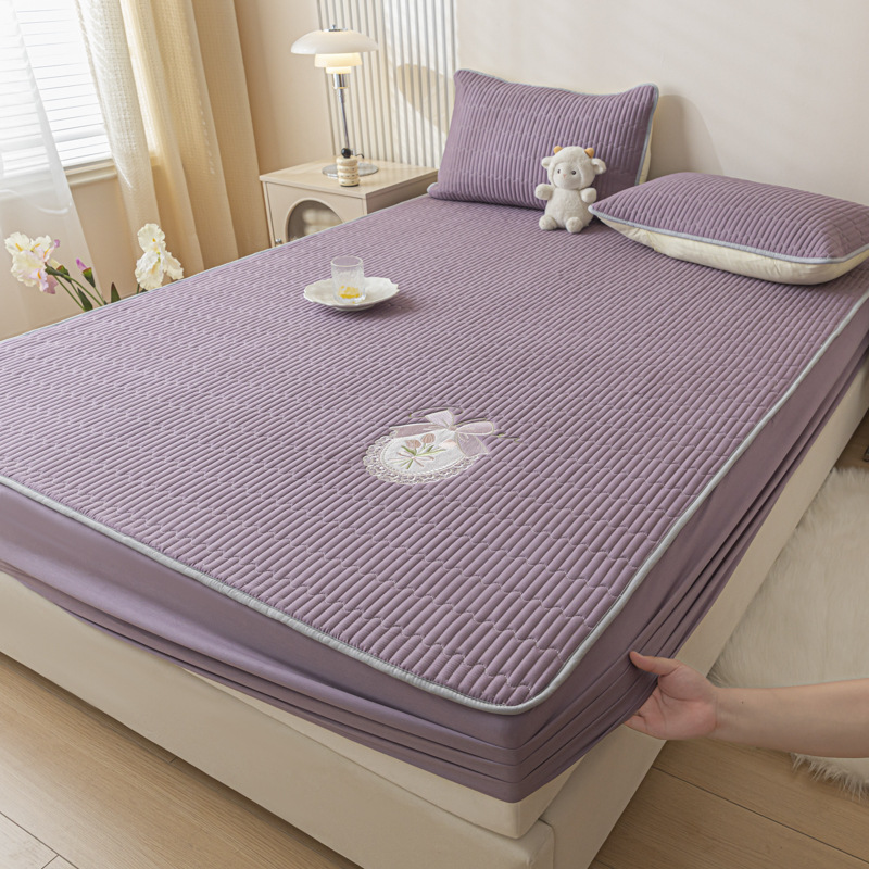 2025 nuevo estilo de algodón de fibra de maíz de algodón acolchado de una sola pieza de algodón a prueba de polvo funda protectora de colchón Simmons