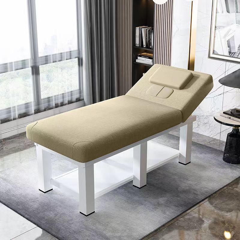 Fábrica directa cama de belleza salón de belleza masaje fisioterapia hogar plegable bordado terapia de fuego con agujeros moxibustión image 15
