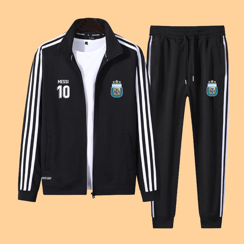 Autumn and Winter World Cup Football Uniform Jacket Men's Argentina Messi Jacket Sports Game Training Uniform Long-Sleeved Suit