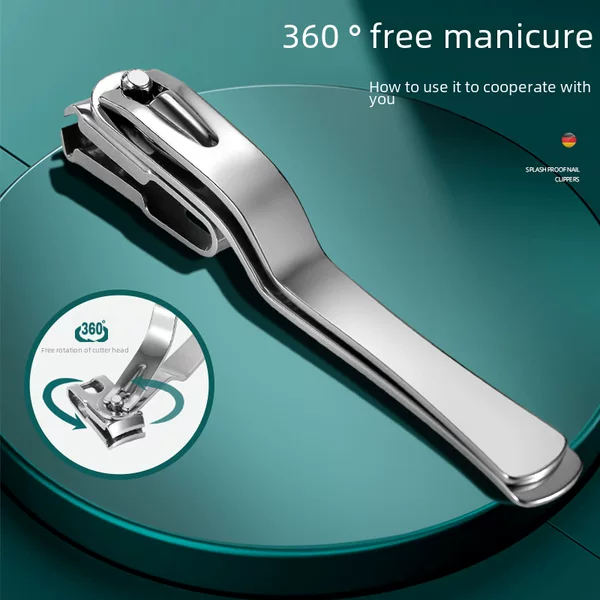 Wholesale stainless steel nail clippers single nail clippers large opening home portable large 360 degree rotating nail clippers