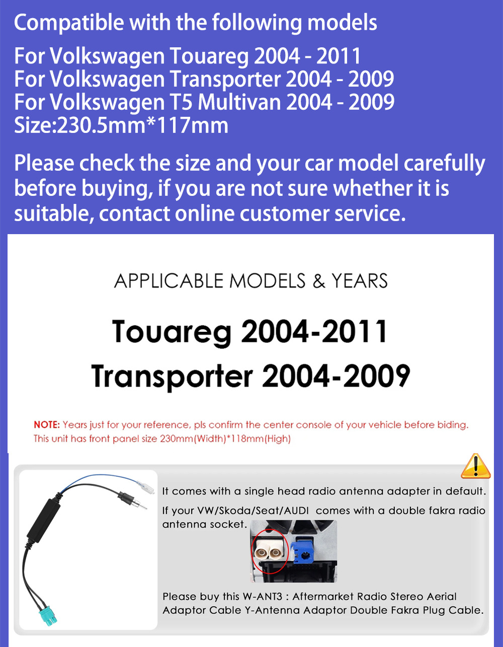 Suitable for Volkswagen Touareg 7inch Car Gps Bluetooth Wireless Carplay Navigation System Central Control Dvd4G Large Screen