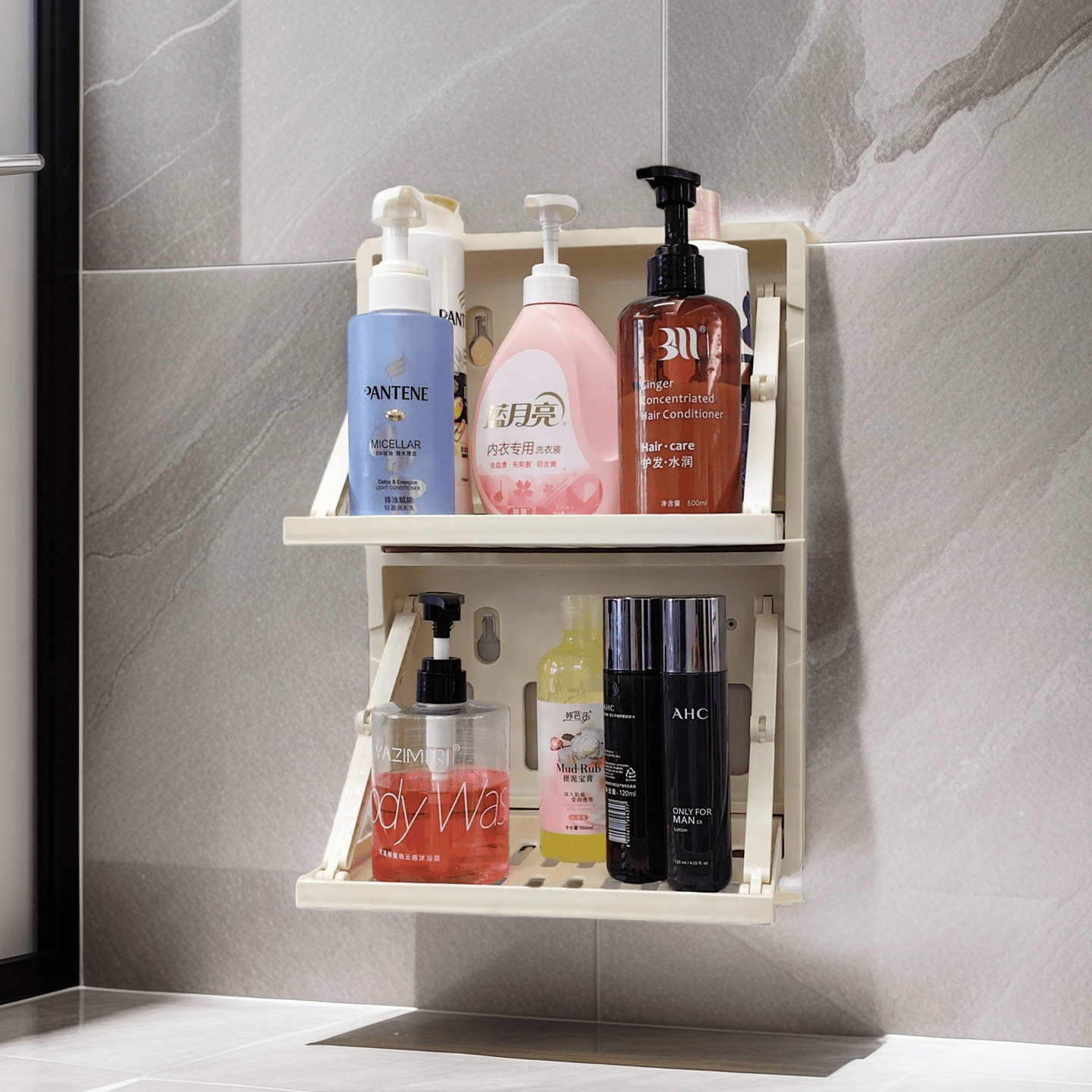 New Wall-Mounted Storage Rack Bathroom Clothes Towel Folding Storage Rack Kitchen Spice Organizer Desktop Countertop Rack