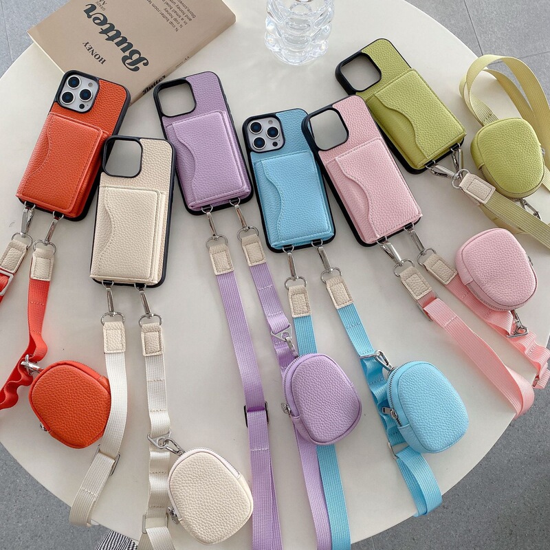 Cross-Border Diagonal Cross-Body Phone Case with Lychee Pattern, Suitable for Iphone14 70% off Card-Inserting Phone Case Protective Cover 16Promax Cross-Border Diagonal Cross-Body Phone Case with Lychee Pattern, Suitable for Iphone14 70% off Card-Inserting Phone Case Protective Cover 16Promax
