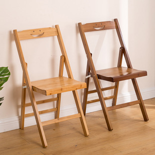Folding Chair Home Office Backrest Chair Simple Adult Folding Dining Chair Solid Wood Small Chair Outdoor Portable Stool