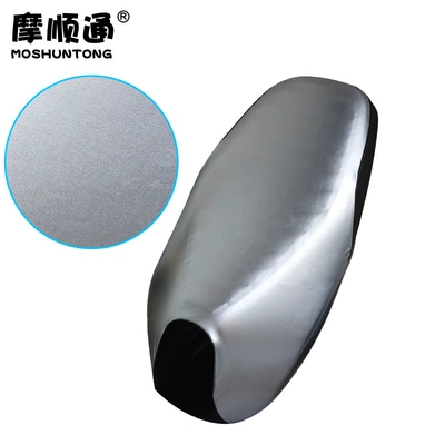 and Non-Slip Leather Seat Cover, Motorcycle cushion - na125la-silver-elastic-leather