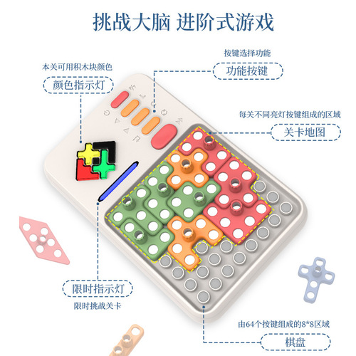 Super building block tangram smart puzzle baby puzzle Huarongdao logical thinking training machine assembly toy